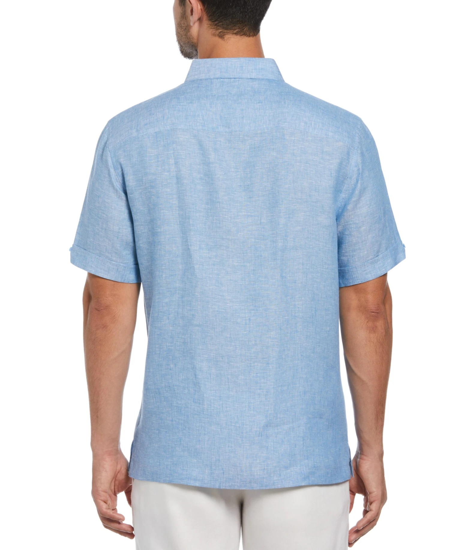 Big & Tall 100% Linen 1 Pocket Cross Dye Shirt 4 Big & Tall 100% Linen 1 Pocket Cross Dye Shirt - Image 2