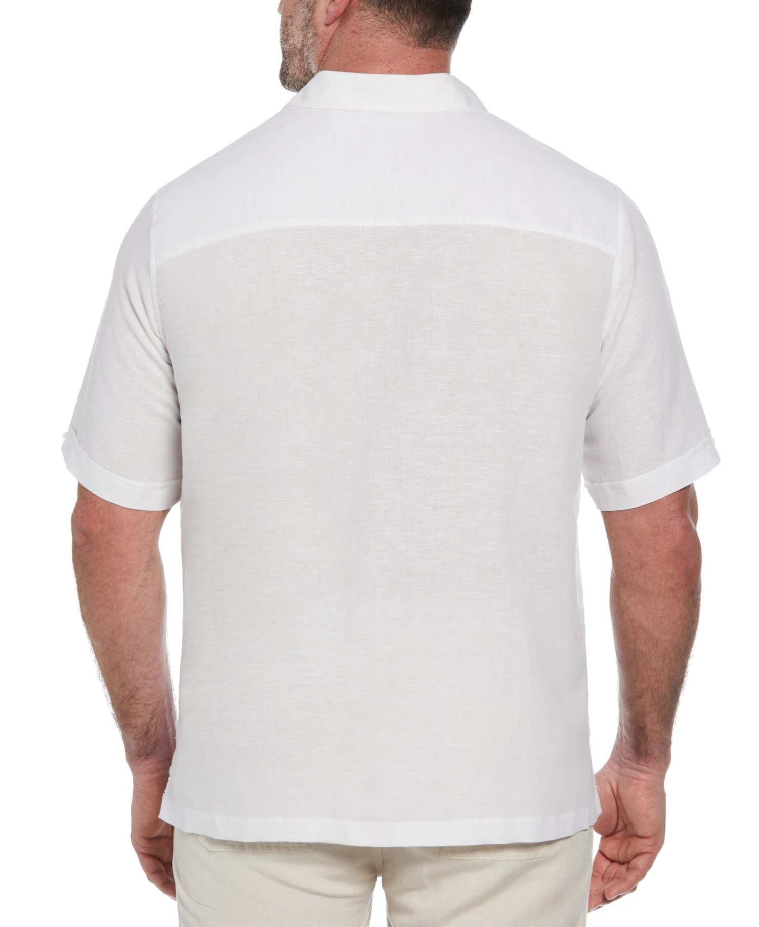 Big & Tall Linen Blend Gradient Stripe Panel Shirt 4 Big & Tall Linen Blend Gradient Stripe Panel Shirt - Image 2