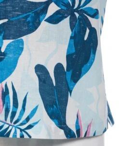 Big & Tall Linen Blend Reverse Tropical Print Shirt 9 Big & Tall Linen Blend Reverse Tropical Print Shirt -Cubavera Casual Wear Big Tall Linen Blend Reverse Tropical Print Shirt Cubavera 4