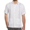 Big & Tall Striped Panel Double Lower Pocket Guayabera Shirt 1 Big & Tall Striped Panel Double Lower Pocket Guayabera Shirt -Cubavera Casual Wear Big Tall Striped Panel Double Lower Pocket Guayabera Shirt Brilliant White Cubavera