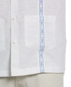 Contrast Embroidered Guayabera -Cubavera Casual Wear Contrast Embroidered Guayabera Cubavera 3