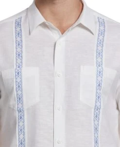 Contrast Embroidered Guayabera -Cubavera Casual Wear Contrast Embroidered Guayabera Cubavera 4