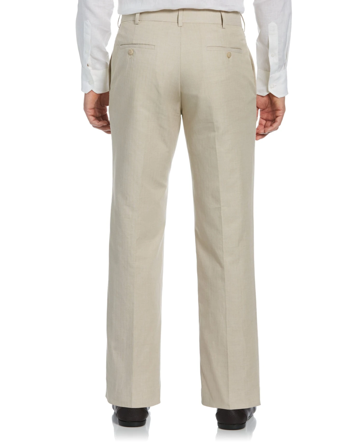 Cotton-Linen Flat Front Textured Pants 4 Cotton-Linen Flat Front Textured Pants - Image 2