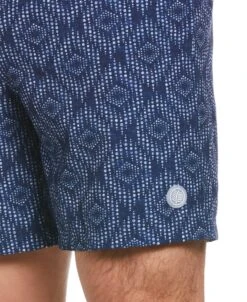 Cubavera™ Geo Print 7" Swim Short -Cubavera Casual Wear Cubavera mens Cubaveratm Geo Print 7 Swim Short Swim blue 5