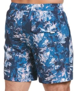 Cubavera™ Palm Print 7" Swim Short 9 Cubavera™ Palm Print 7" Swim Short -Cubavera Casual Wear Cubavera mens Cubaveratm Palm Print 7 Swim Short Swim blue 3