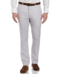 Delave Linen Flat Front Pant