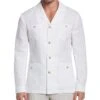 Delave Linen Guayabera Jacket 1 Delave Linen Guayabera Jacket -Cubavera Casual Wear Delave Linen Guayabera Jacket Brilliant White Cubavera Collection