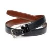 Genuine Leather Reversible Belt With Gunmetal Buckle