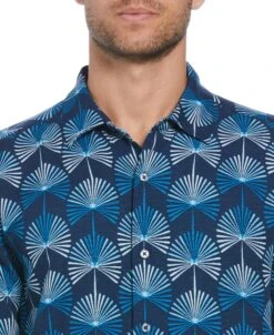 Geo Botanical Print Shirt -Cubavera Casual Wear Geo Botanical Print Shirt Cubavera 3