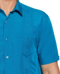 Geo Embroidered Guayabera Shirt 9 Geo Embroidered Guayabera Shirt -Cubavera Casual Wear Geo Embroidered Guayabera Shirt Cubavera 4