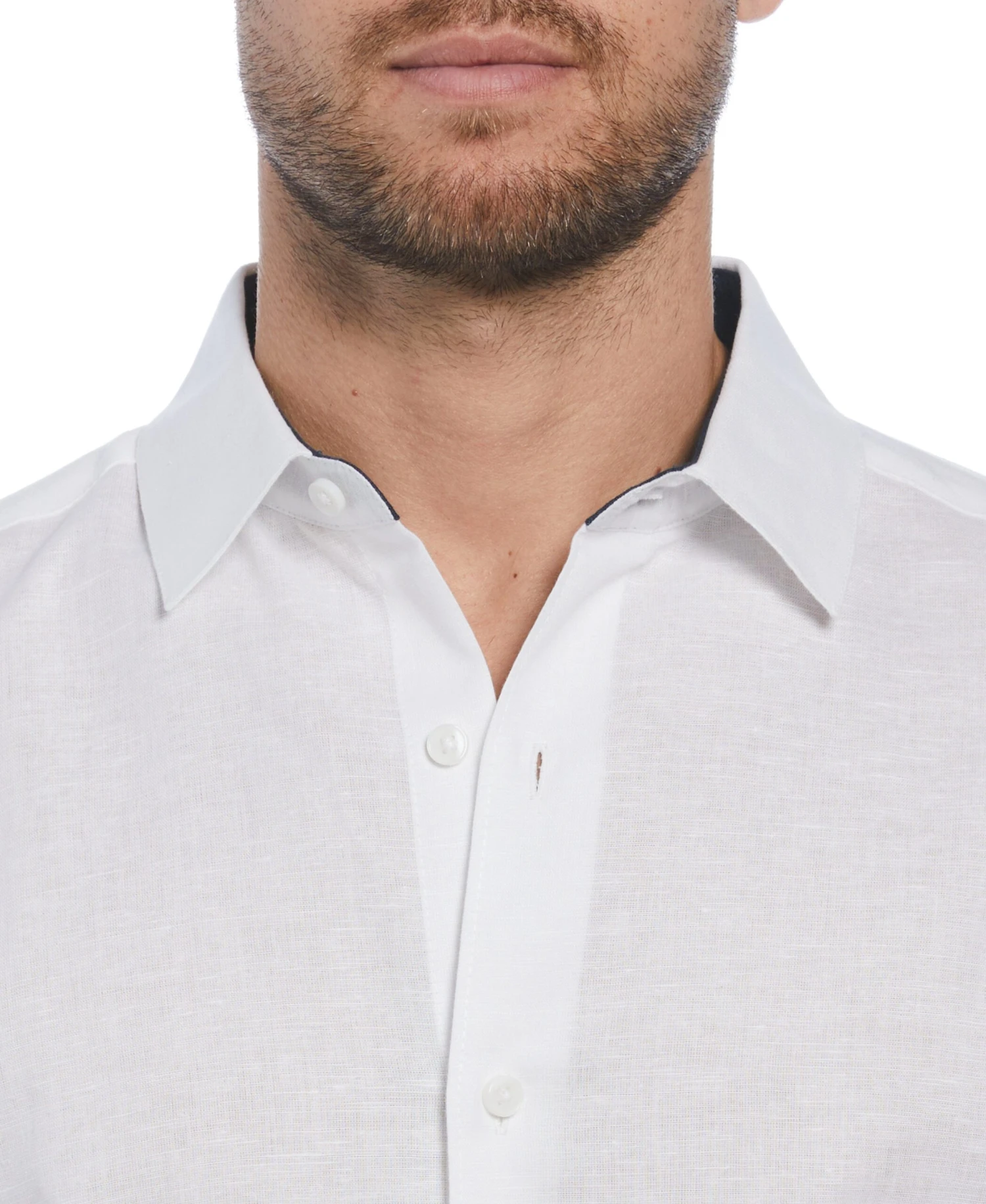 Linen Blend Asymmetric Reverse Bamboo Leaf Print Shirt 5 Linen Blend Asymmetric Reverse Bamboo Leaf Print Shirt - Image 3