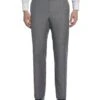 Linen-Blend Flat Front Pants 1 Linen-Blend Flat Front Pants -Cubavera Casual Wear Linen Blend Flat Front Pants Smoked Pearl Cubavera