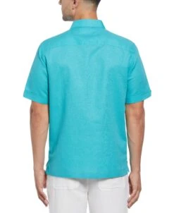 Cubavera Casual Wear -Cubavera Casual Wear Linen Blend Geo Embroidered Panel Shirt Cubavera 2 aa55ca75 310f 4918 8dd0 a252c0269d79