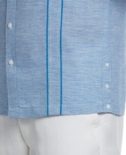 Linen Blend Houndstooth Guayabera Shirt 8 Linen Blend Houndstooth Guayabera Shirt -Cubavera Casual Wear Linen Blend Houndstooth Guayabera Shirt Cubavera 3