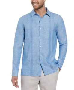 Linen Multi-Tuck Guayabera Shirt