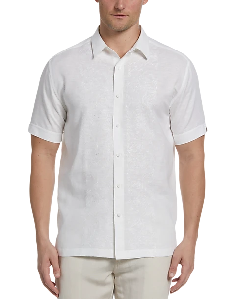 Cubavera Modern Fit Tonal Embroidered Shirt, White 3 Cubavera Modern Fit Tonal Embroidered Shirt, White