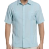 Cubavera Modern Fit EcoSelect Textured Guayabera Shirt, Blue 2 Cubavera Modern Fit EcoSelect Textured Guayabera Shirt, Blue -Cubavera Casual Wear MW40 6N5F 14 CUBA VERA BLUE MAIN