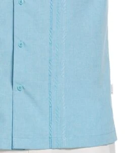 Miami Dolphins Geo Embroidered Panel Chambray Shirt 10 Miami Dolphins Geo Embroidered Panel Chambray Shirt -Cubavera Casual Wear Miami Dolphins Geo Embroidered Panel Chambray Shirt Cubavera 4