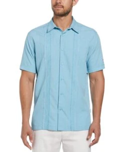 Miami Dolphins Geo Embroidered Panel Chambray Shirt