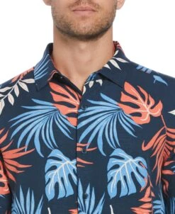 Multicolor Leaf Print Shirt 9 Multicolor Leaf Print Shirt -Cubavera Casual Wear Multicolor Leaf Print Shirt Cubavera 3