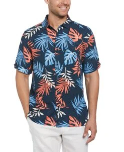 Cubavera Casual Wear 20 Multicolor Leaf Print Shirt