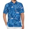 Nautical Tropical Print Shirt -Cubavera Casual Wear Nautical Tropical Print Shirt Blueberry Pancake Cubavera