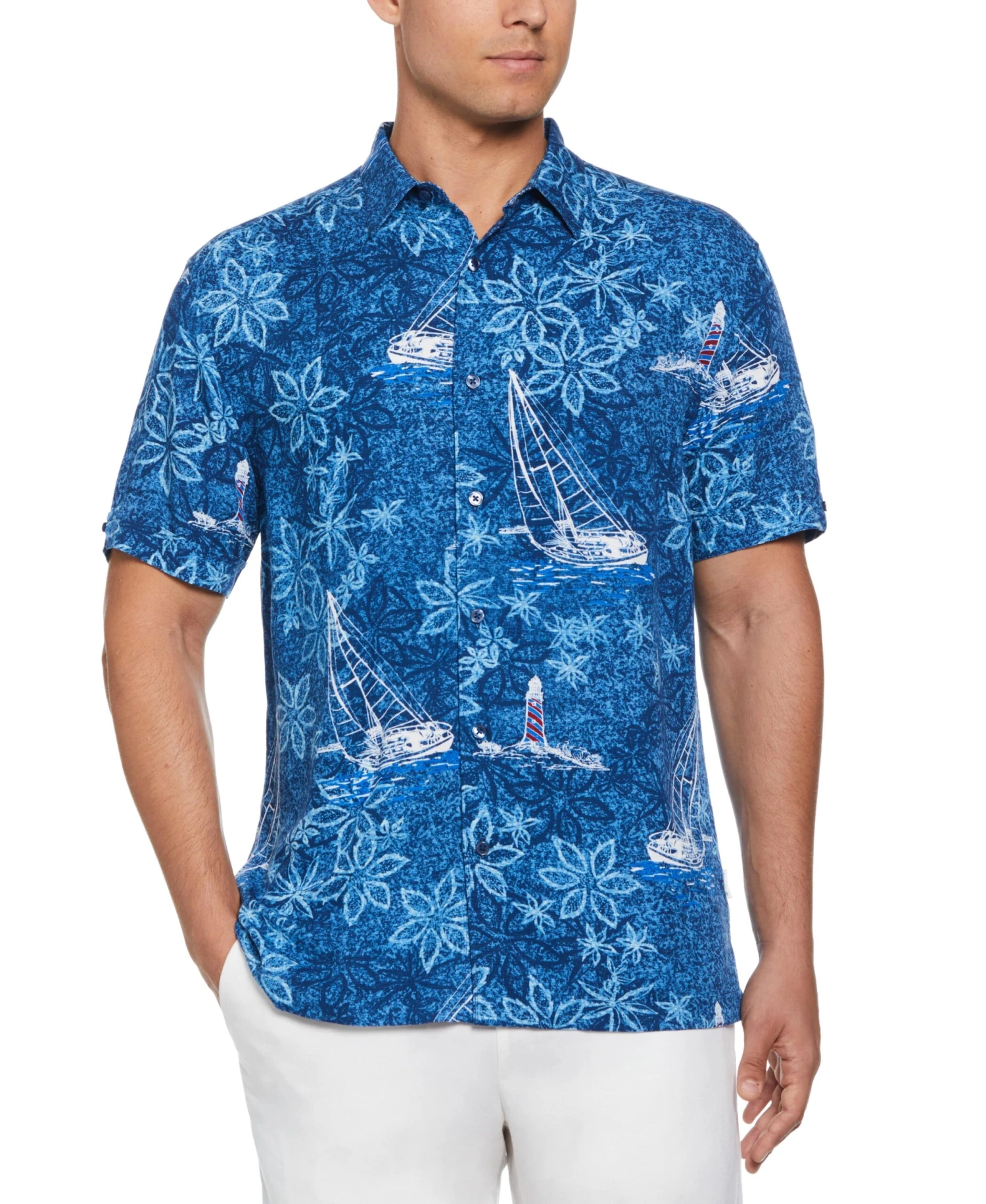 Nautical Tropical Print Shirt 3 Nautical Tropical Print Shirt