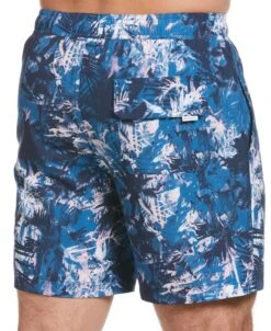 Palm Print 7" Swim Short -Cubavera Casual Wear Palm Print 7 Swim Short Cubavera 3