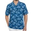 Palm Tree Print Shirt 1 Palm Tree Print Shirt -Cubavera Casual Wear Palm Tree Print Shirt Mykonos Blue Cubavera
