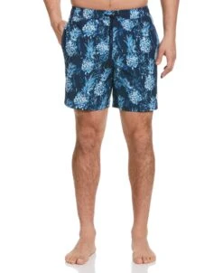 Pineapple Print 7" Swim Trunks