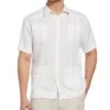 Short Sleeve Embroidered Guayabera -Cubavera Casual Wear Short Sleeve Embroidered Guayabera Bright White Cubavera