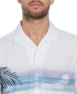 Sunset Chest Print Cuban Collar Shirt 8 Sunset Chest Print Cuban Collar Shirt -Cubavera Casual Wear Sunset Chest Print Cuban Collar Shirt Cubavera 3