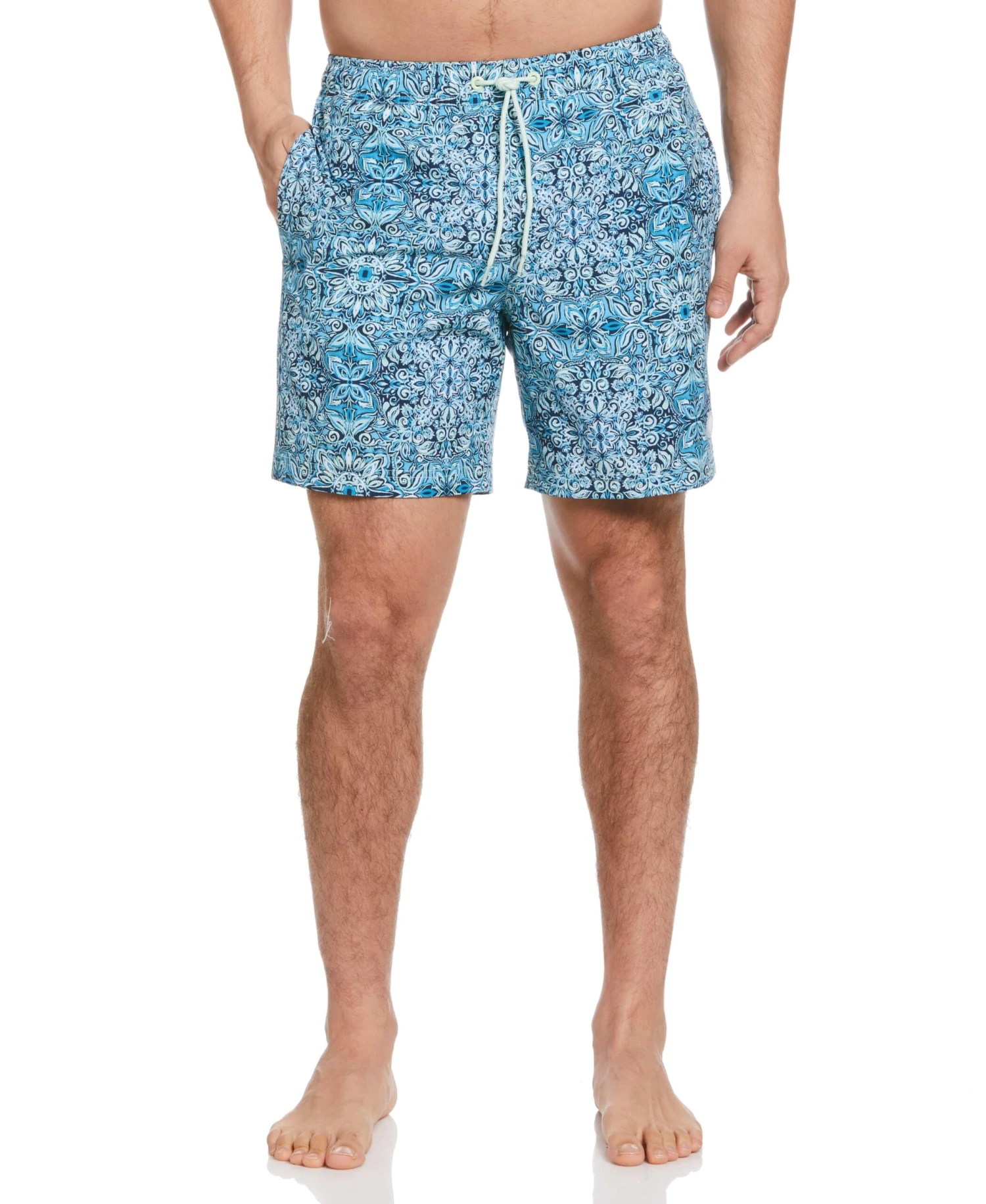 Tile Print 7" Swim Trunks 3 Tile Print 7" Swim Trunks