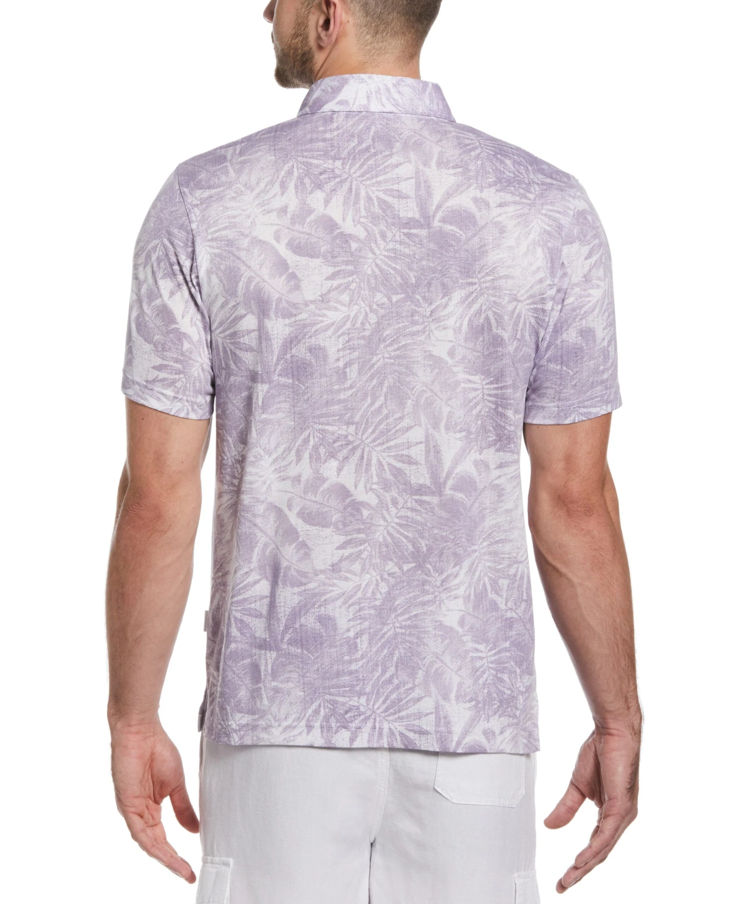 Tonal Tropical Print Polo 4 Tonal Tropical Print Polo - Image 2