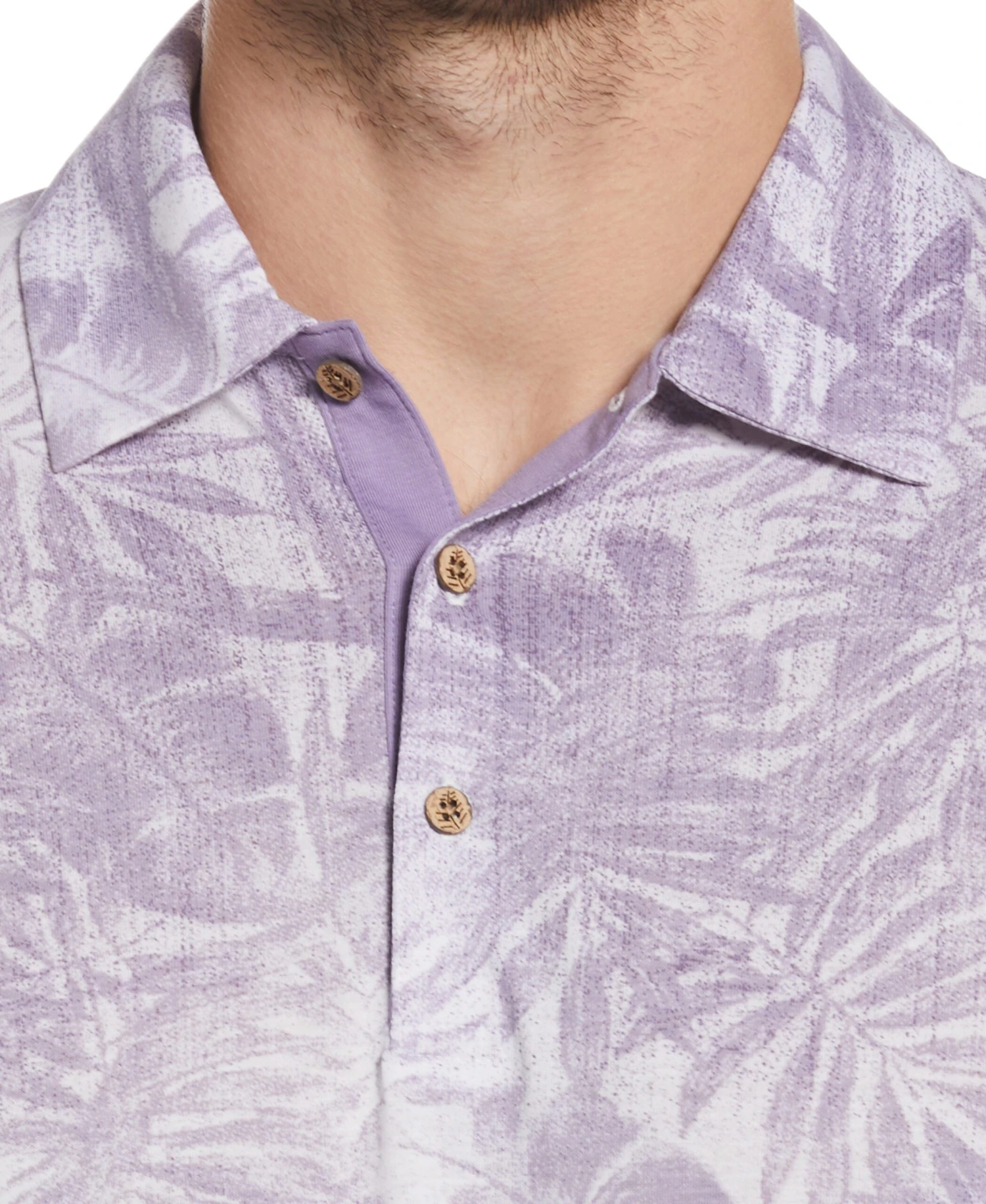 Tonal Tropical Print Polo 5 Tonal Tropical Print Polo - Image 3