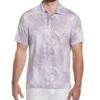 Tonal Tropical Print Polo -Cubavera Casual Wear Tonal Tropical Print Polo Daybreak Cubavera