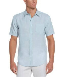 TravelSelect™ Linen-Blend One Pocket Shirt