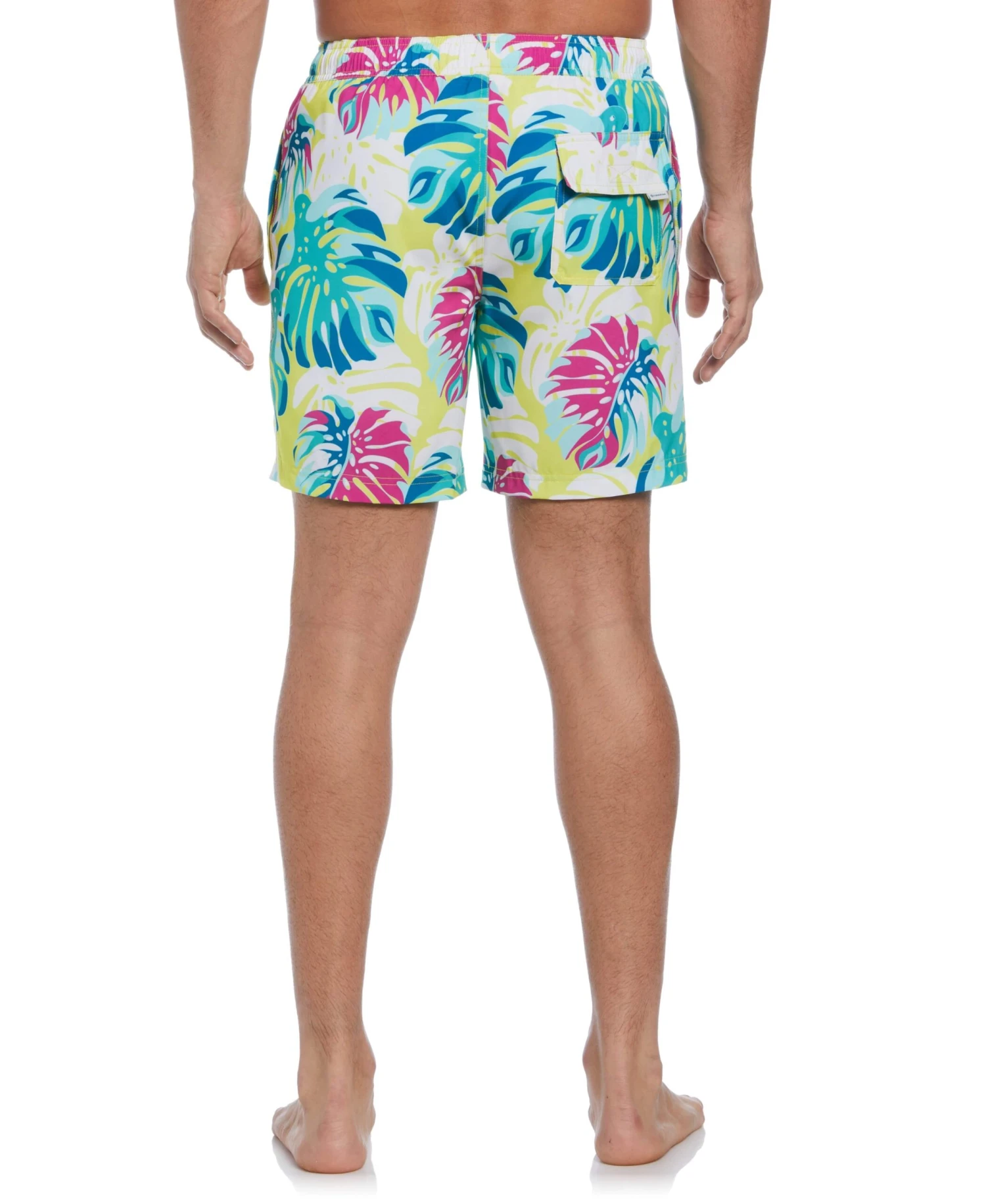 Tropical Leaf Print Swim Short 4 Tropical Leaf Print Swim Short - Image 2