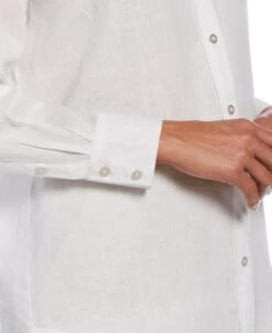 Women's Solid Yarn-Dyed Linen Blouse -Cubavera Casual Wear Womens Solid Yarn Dyed Linen Blouse Cubavera 3 10aa588b e4f7 4ec6 b22d 9dbce89dbebb