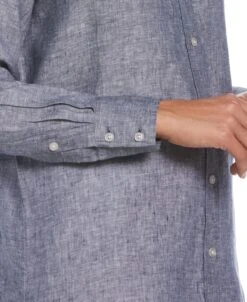 Women's Two-Tone Yarn-Dyed Linen Blouse 7 Women's Two-Tone Yarn-Dyed Linen Blouse -Cubavera Casual Wear Womens Two Tone Yarn Dyed Linen Blouse Cubavera 3